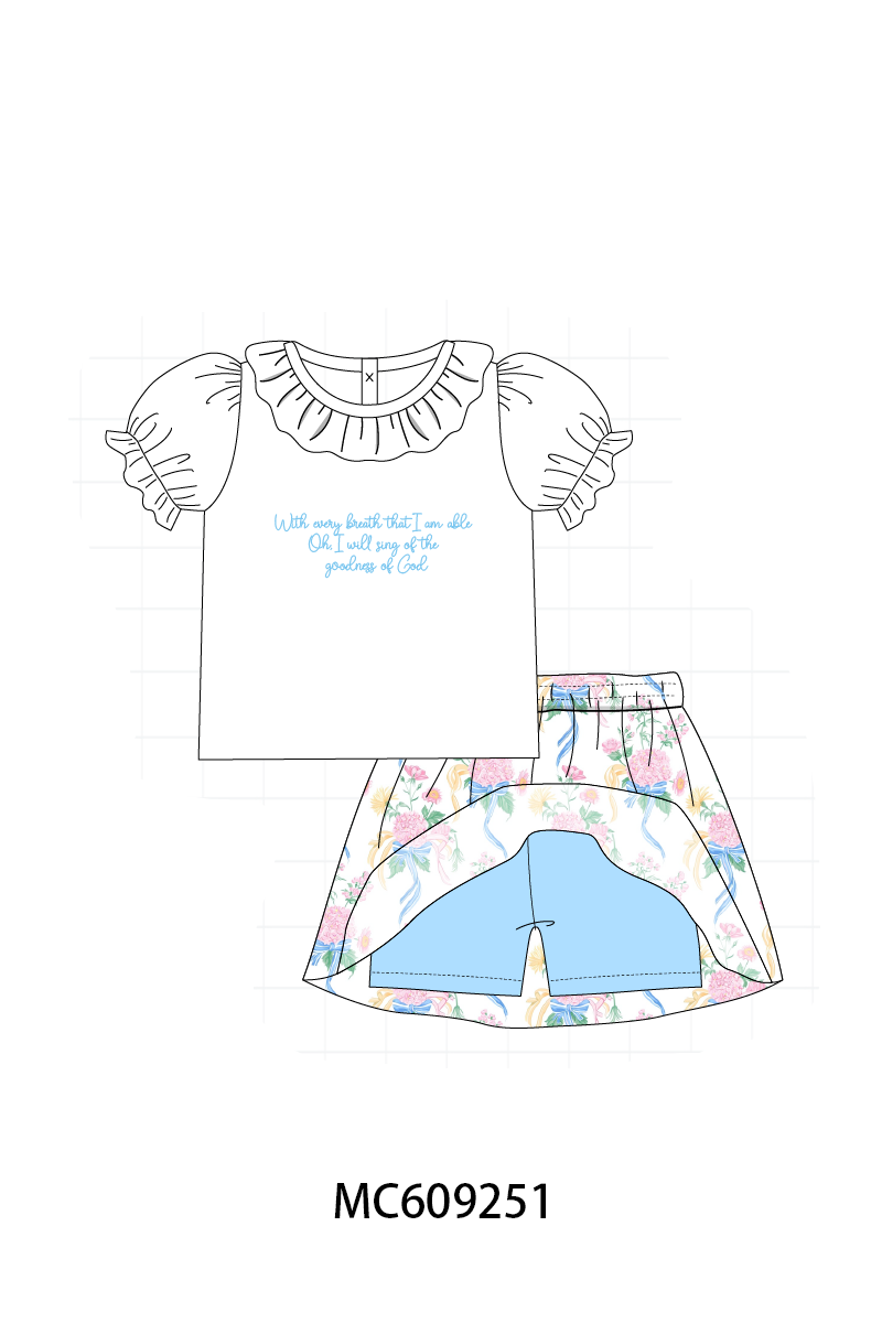 PO104 Blue goodness of god embroidery floral collection  - closing 9/14 - ETA February