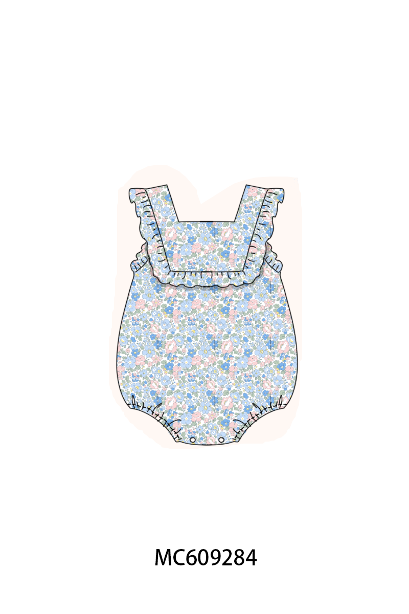 PO104 Blue floral ruffle collection  - closing 9/14 - ETA February