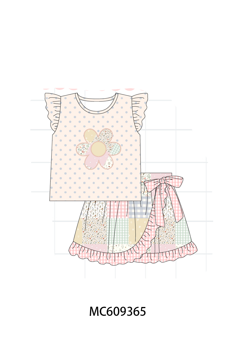 PO104 Pink floral patchwork ruffle collection 2 - closing 9/14 - ETA February
