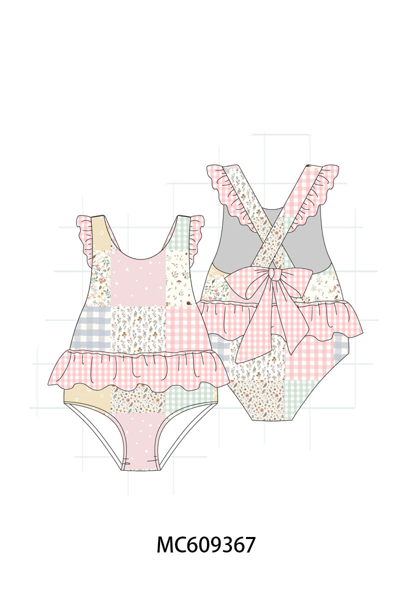 PO104 Pink floral patchwork ruffle collection 2 - closing 9/14 - ETA February