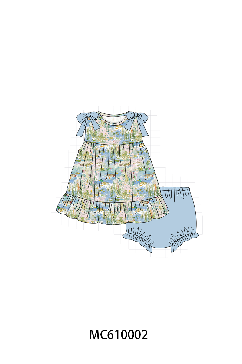 PO108 Blue floral mallard embroidery collection - closing 10/26 - ETA march