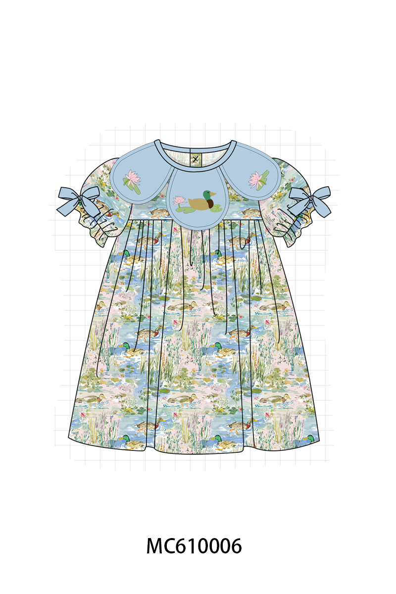 PO108 Blue floral mallard embroidery collection - closing 10/26 - ETA march