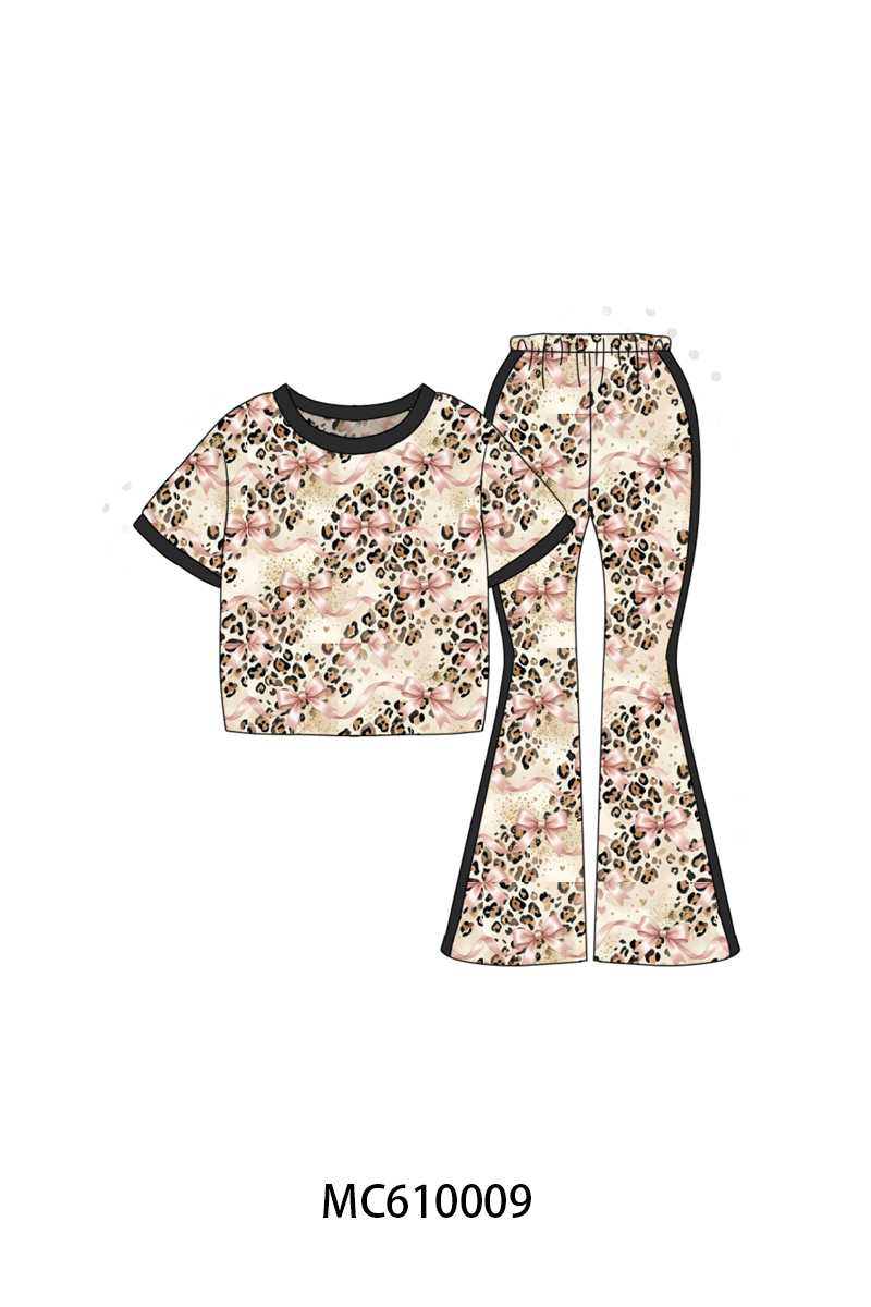 PO108 Leopard bow active pants set - closing 10/26 - ETA march