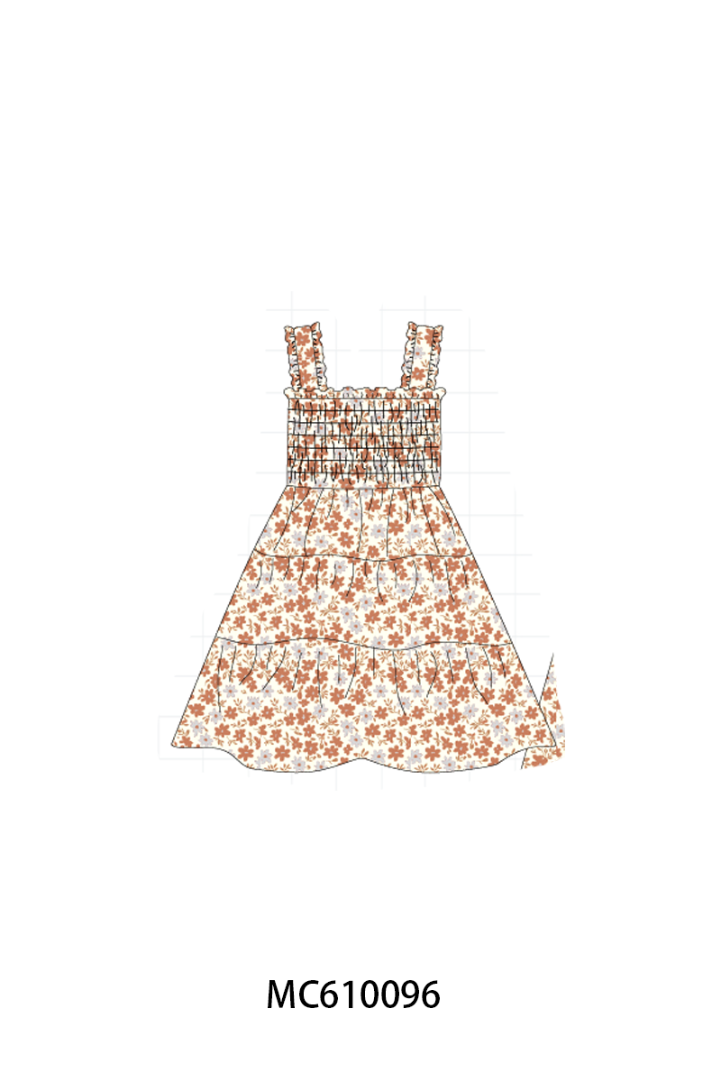 PO108 Brown floral ruffle collection - closing 10/26 - ETA march