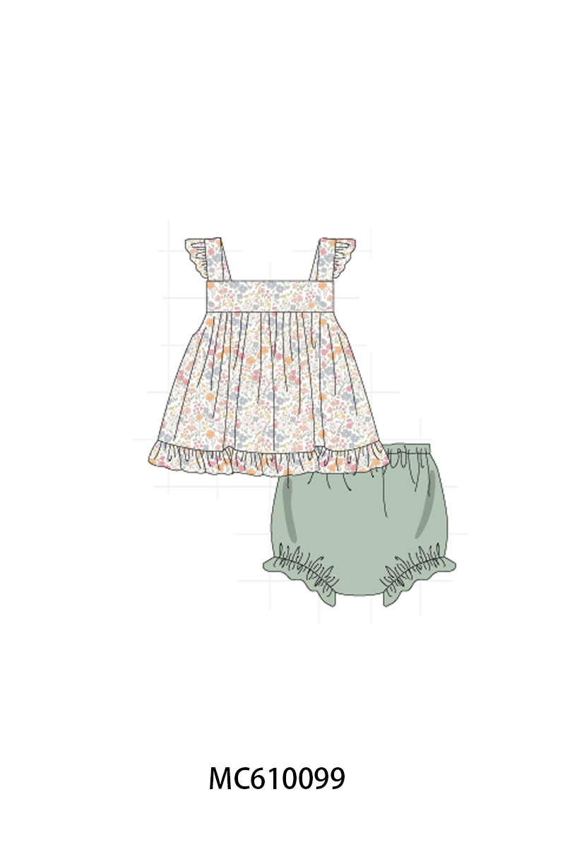 PO108 Sage floral smocked collection - closing 10/26 - ETA march