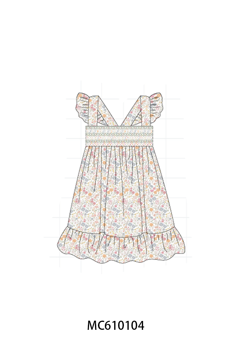 PO108 Sage floral smocked collection - closing 10/26 - ETA march