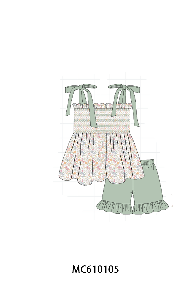 PO108 Sage floral smocked collection - closing 10/26 - ETA march