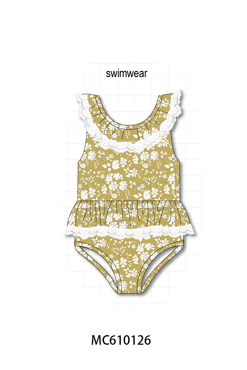 PO108 Mustard floral ruffle lace collection - closing 10/26 - ETA march