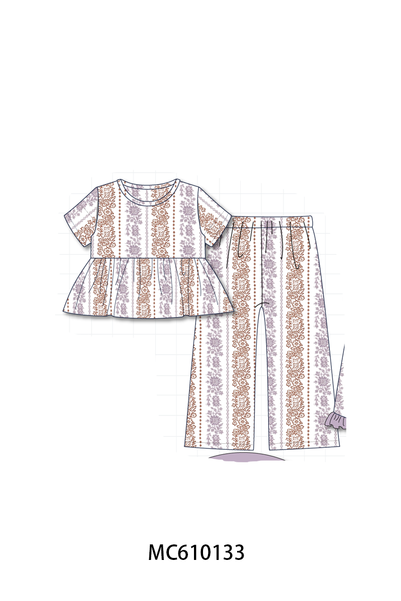 PO108 Purple floral print ruffle collection - closing 10/26 - ETA march