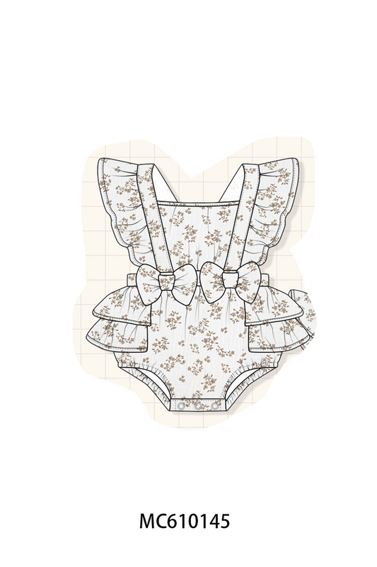 PO108 White floral ruffle bow collection - closing 10/26 - ETA march