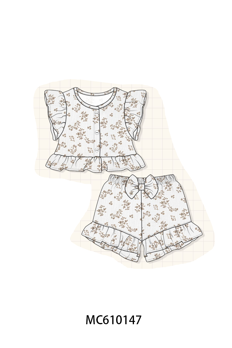 PO108 White floral ruffle bow collection - closing 10/26 - ETA march