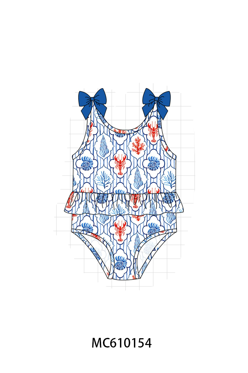 PO108 Blue lobster print swimsuit collection - closing 10/26 - ETA march