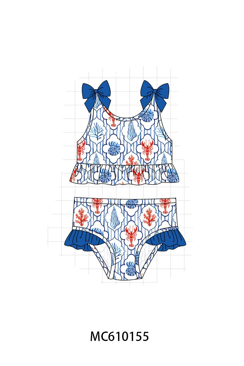 PO108 Blue lobster print swimsuit collection - closing 10/26 - ETA march