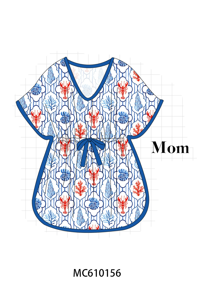 PO108 Blue lobster print swimsuit collection - closing 10/26 - ETA march