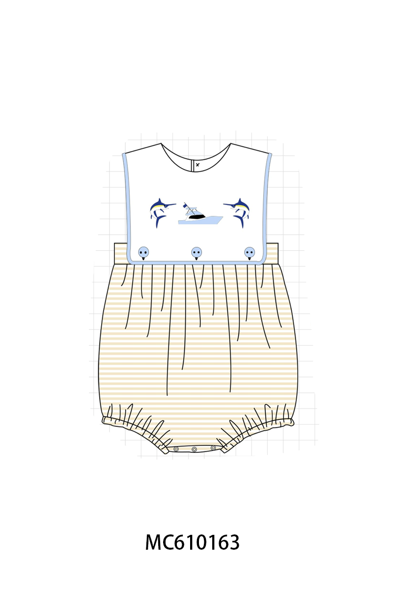 PO108 Marlin sports fishing boat embroidery stripe collection - closing 10/26 - ETA march