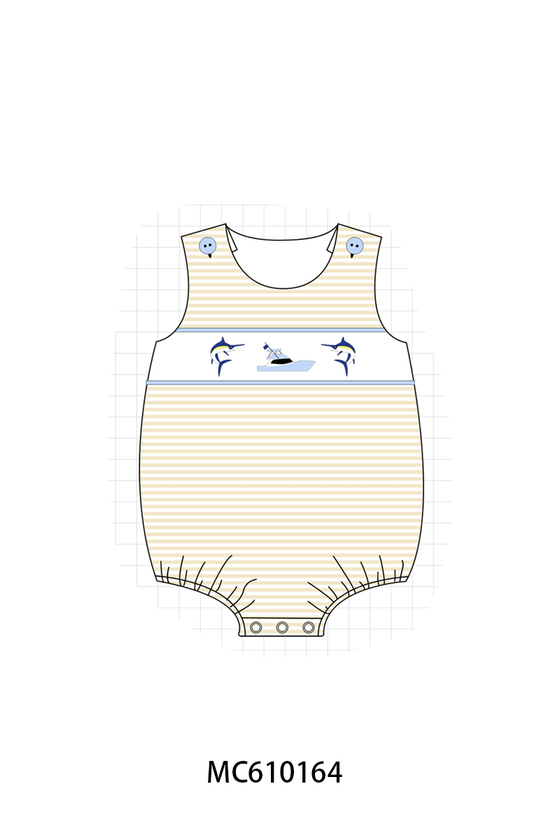 PO108 Marlin sports fishing boat embroidery stripe collection - closing 10/26 - ETA march