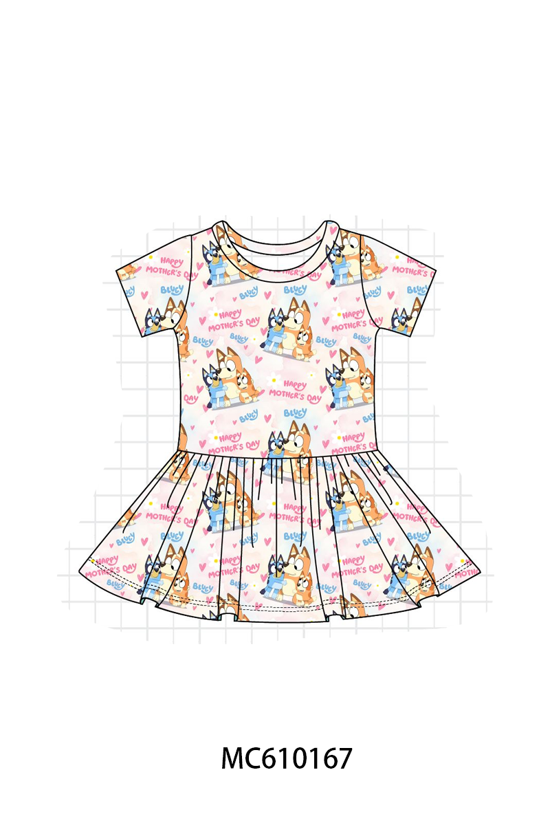PO108 Pink bluey print bamboo collection - closing 10/26 - ETA march