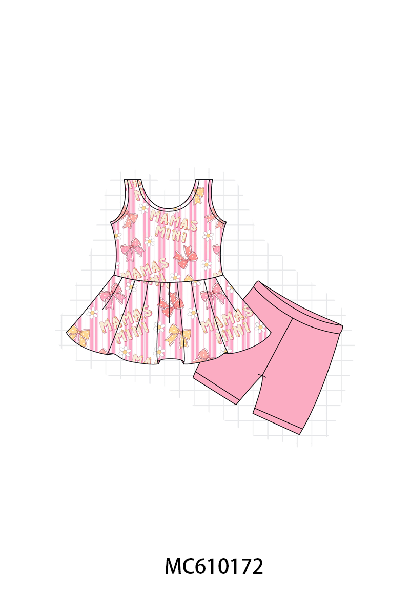 PO108 Pink bow stripe bamboo collection 2 - closing 10/26 - ETA march