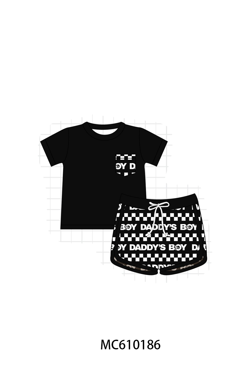 PO108 Black happy father's day checkered bamboo collection - closing 10/26 - ETA march
