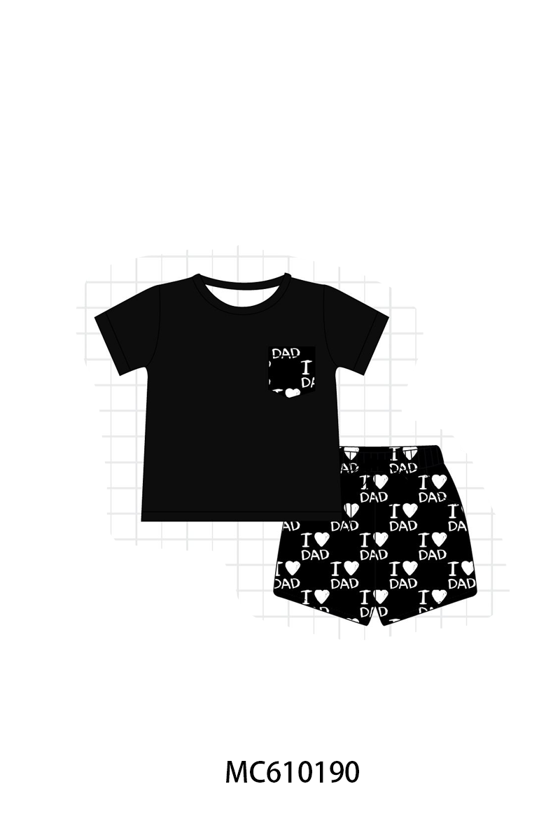 PO108 Black I love DAD bamboo collection - closing 10/26 - ETA march