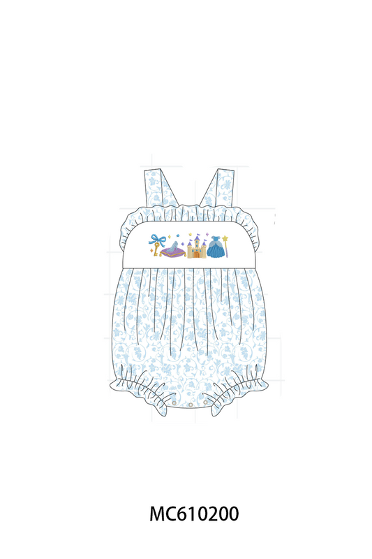 PO108 Blue cinderella embroidery ruffle collection - closing 10/26 - ETA march