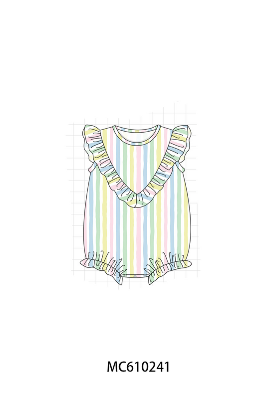 PO108 Multicolored stripe ruffle collection - closing 10/26 - ETA march
