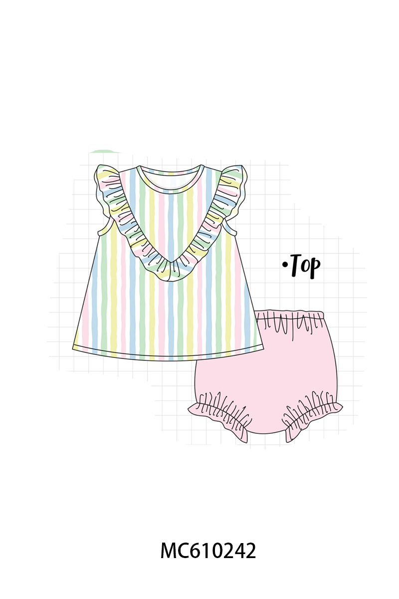 PO108 Multicolored stripe ruffle collection - closing 10/26 - ETA march