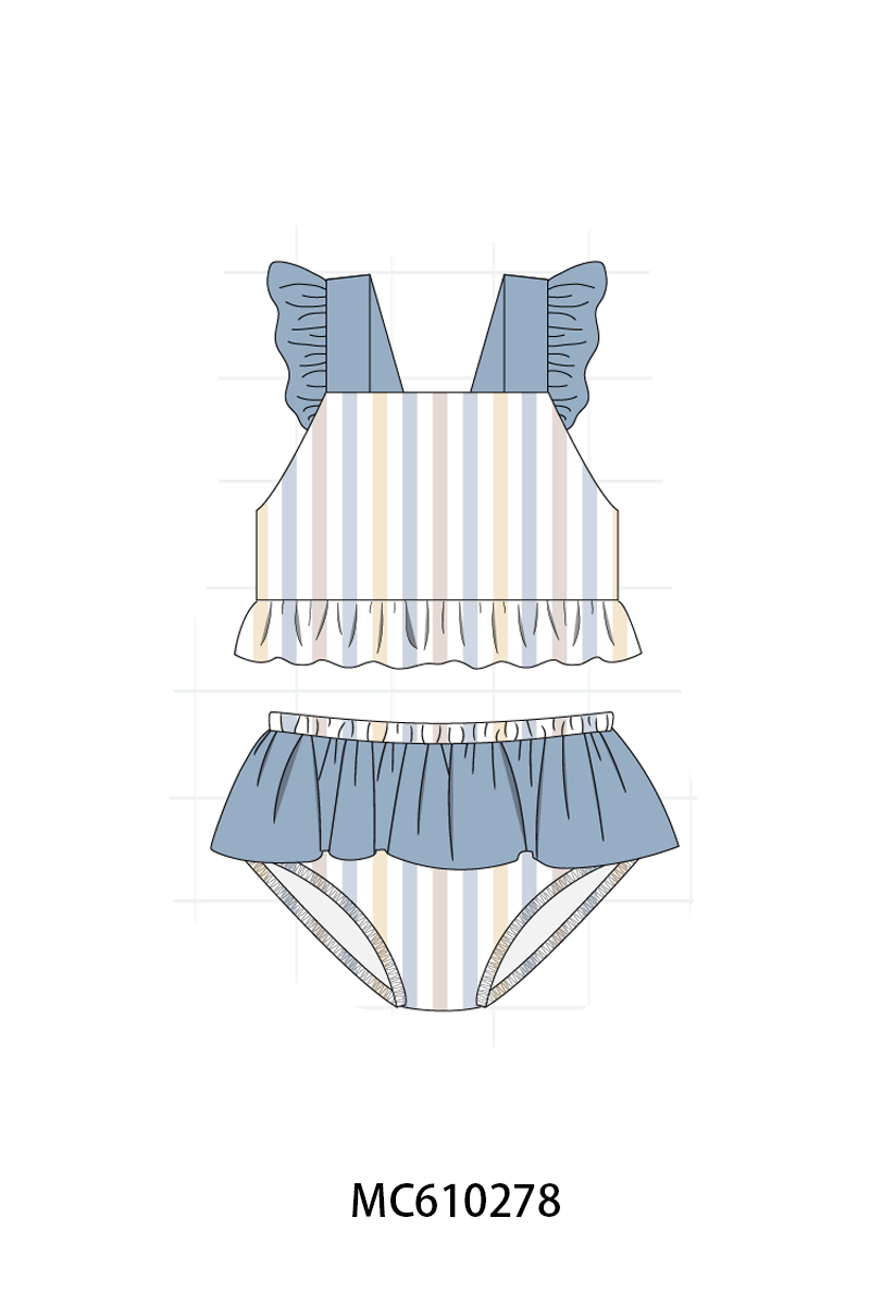 PO108 Blue stripe ruffle collection 2 - closing 10/26 - ETA march