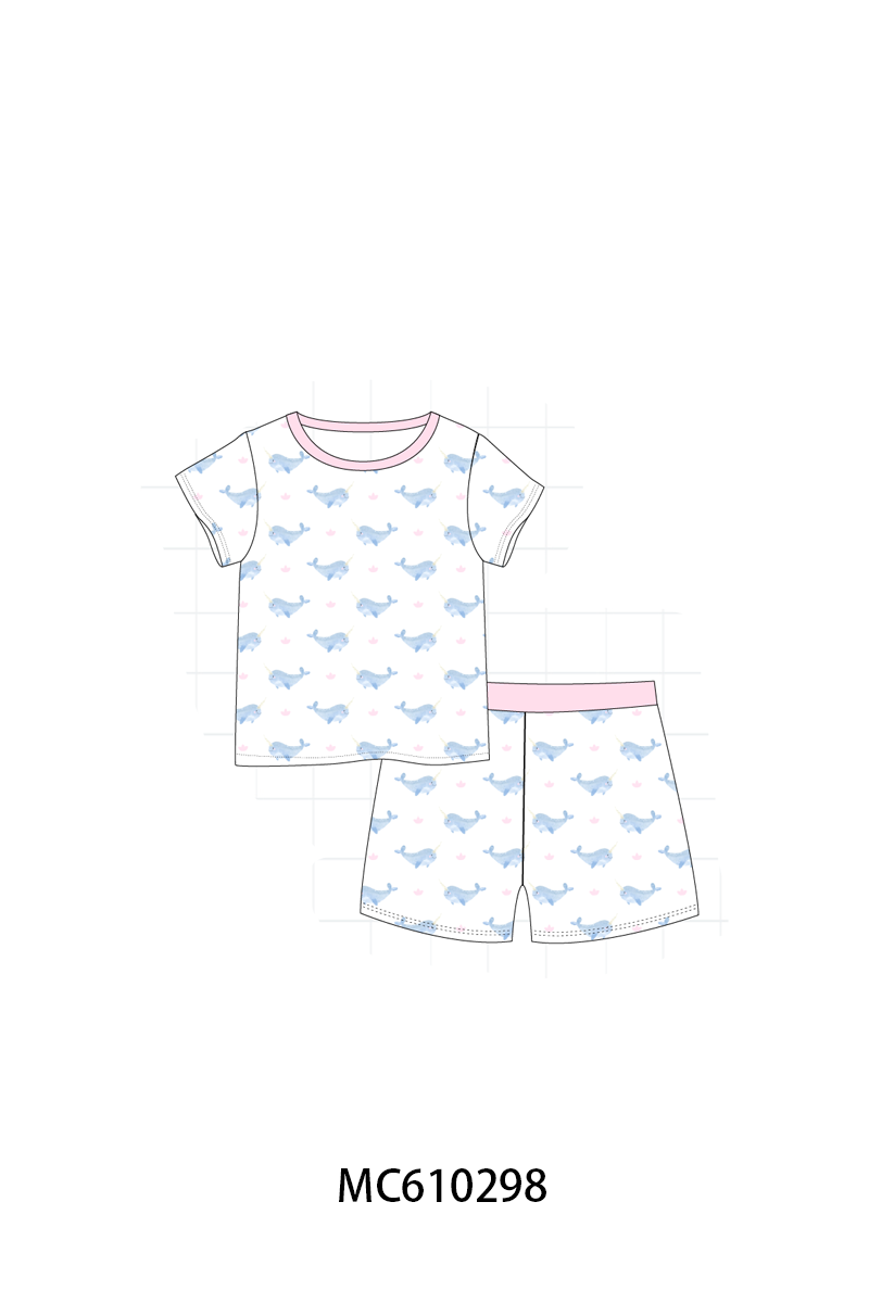 PO108 Narwhale print bamboo collection - closing 10/26 - ETA march
