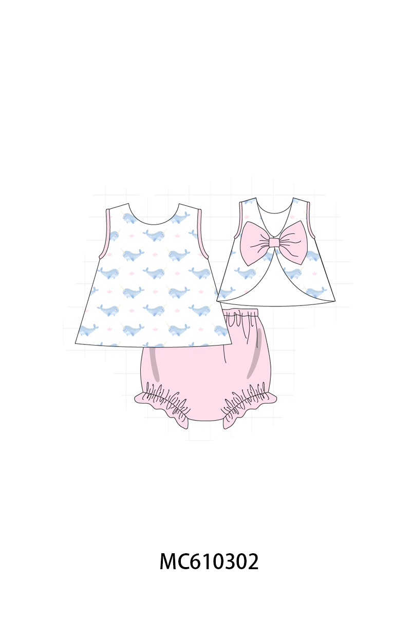 PO108 Pink&blue narwhale print collection - closing 10/26 - ETA march