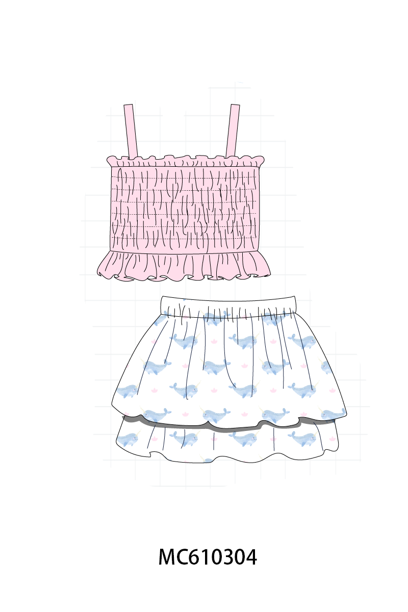 PO108 Pink&blue narwhale print collection - closing 10/26 - ETA march
