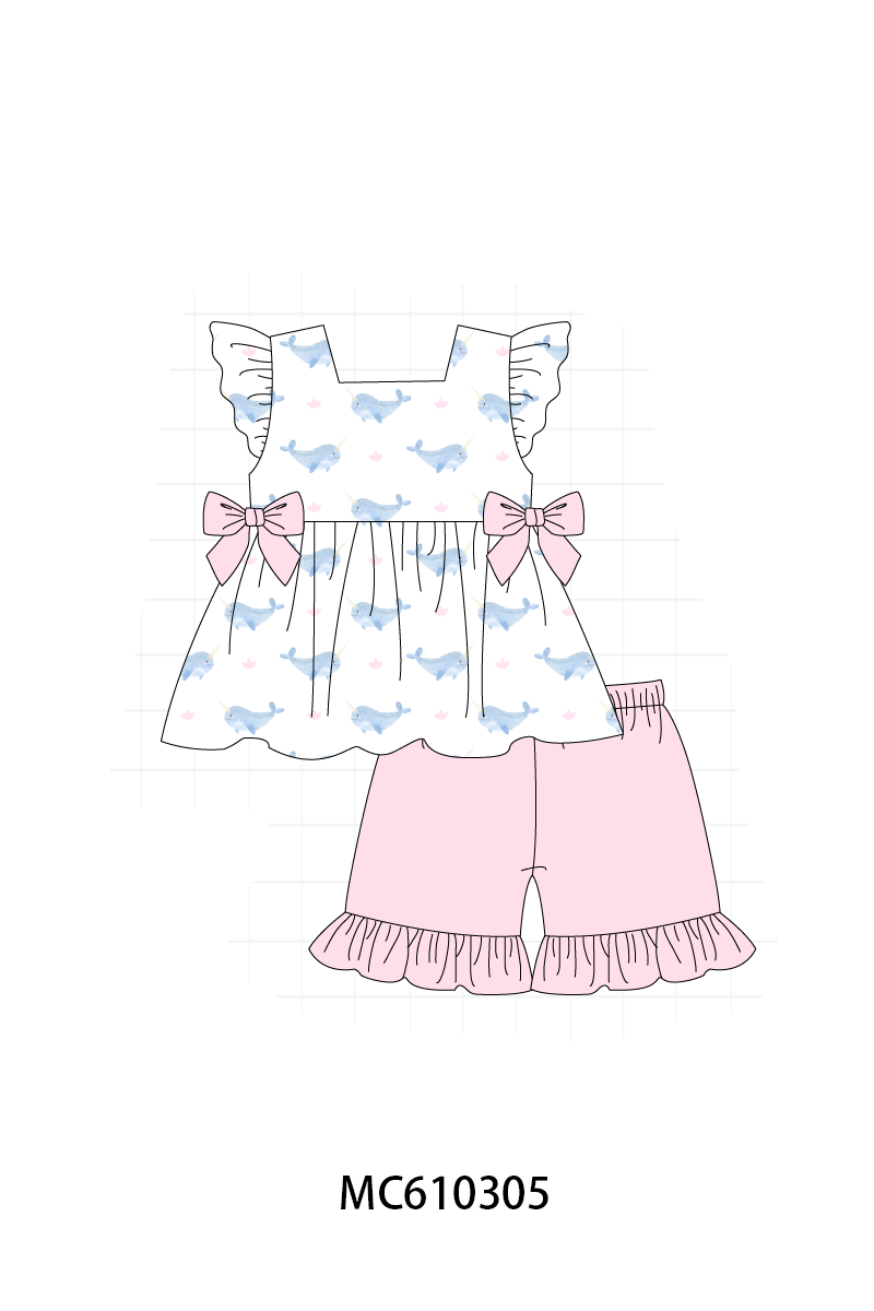 PO108 Pink&blue narwhale print collection - closing 10/26 - ETA march
