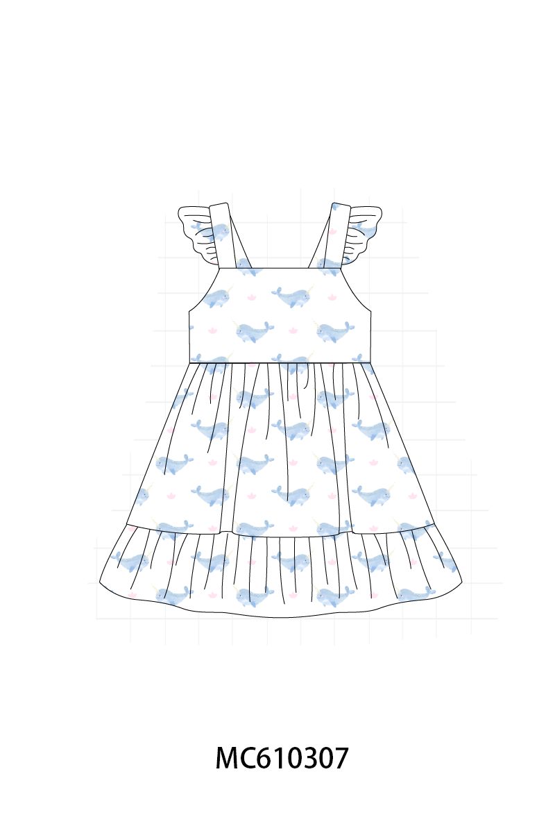 PO108 Pink&blue narwhale print collection - closing 10/26 - ETA march
