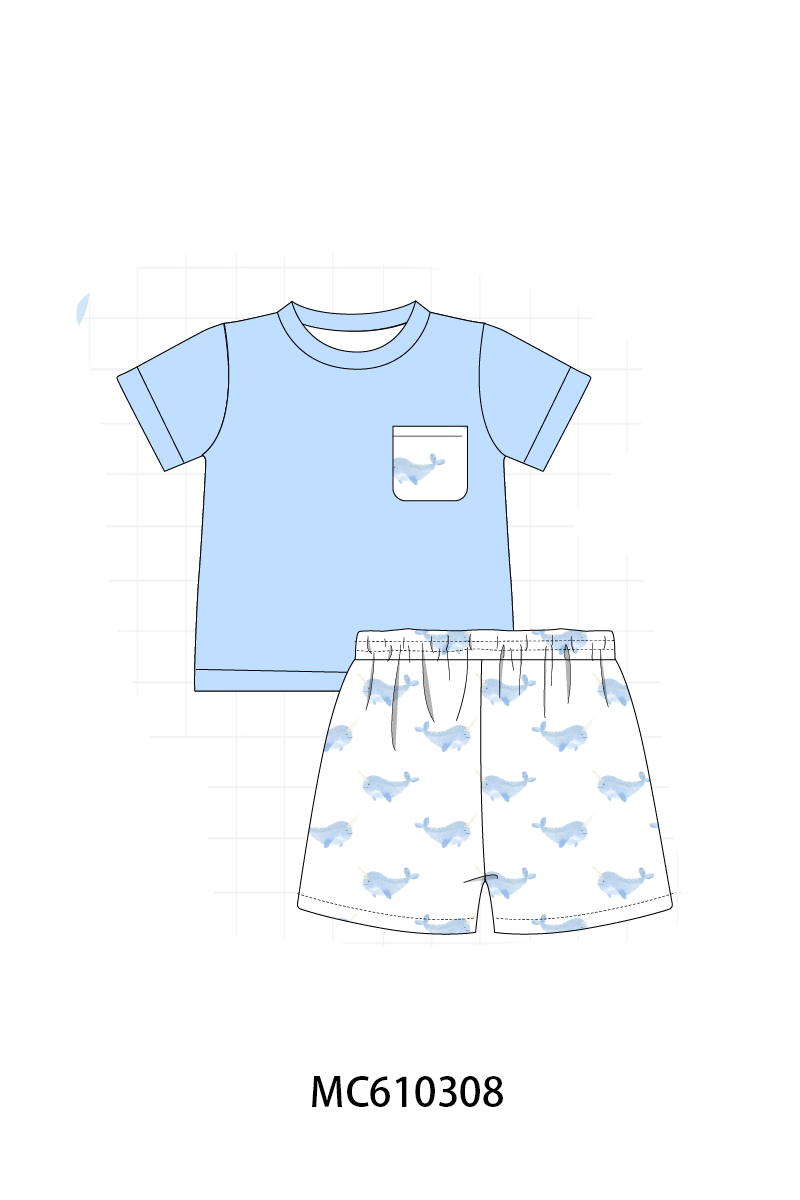 PO108 Pink&blue narwhale print collection - closing 10/26 - ETA march
