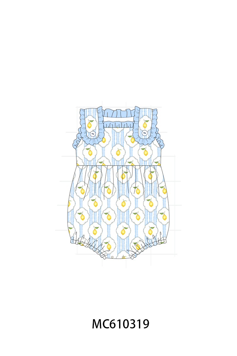 PO108 Blue lemon print stripe collection - closing 10/26 - ETA march
