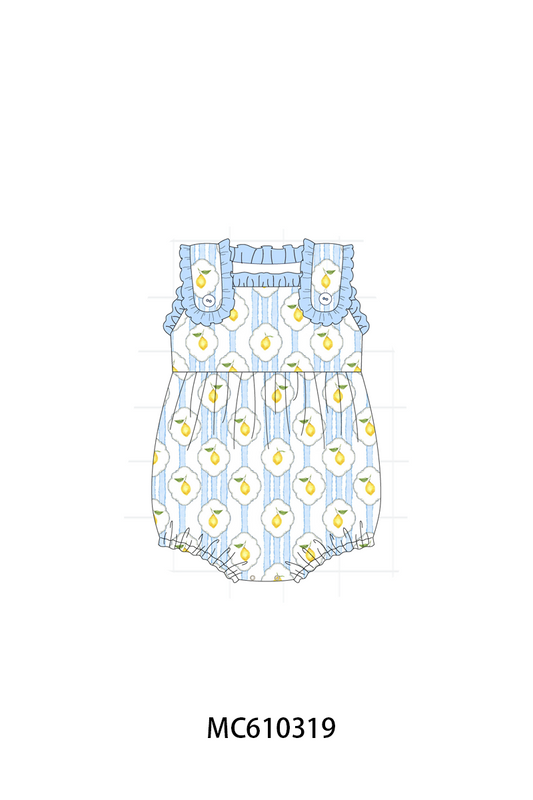 PO108 Blue lemon print stripe collection - closing 10/26 - ETA march