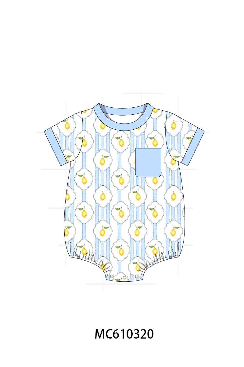 PO108 Blue lemon print stripe collection - closing 10/26 - ETA march