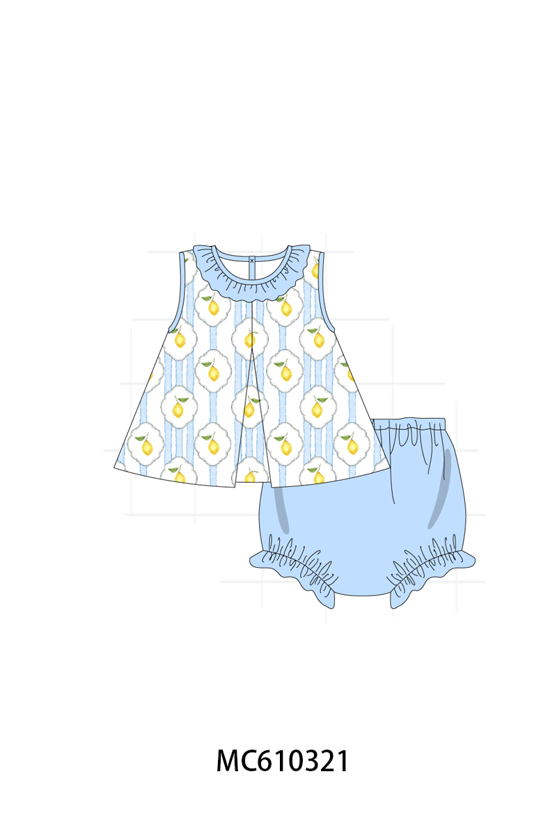 PO108 Blue lemon print stripe collection - closing 10/26 - ETA march