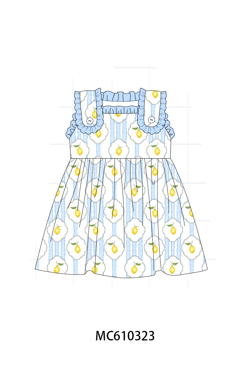PO108 Blue lemon print stripe collection - closing 10/26 - ETA march