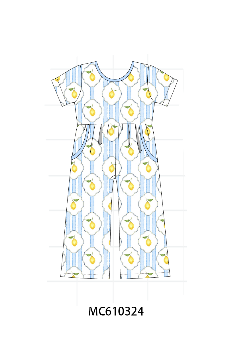 PO108 Blue lemon print stripe collection - closing 10/26 - ETA march