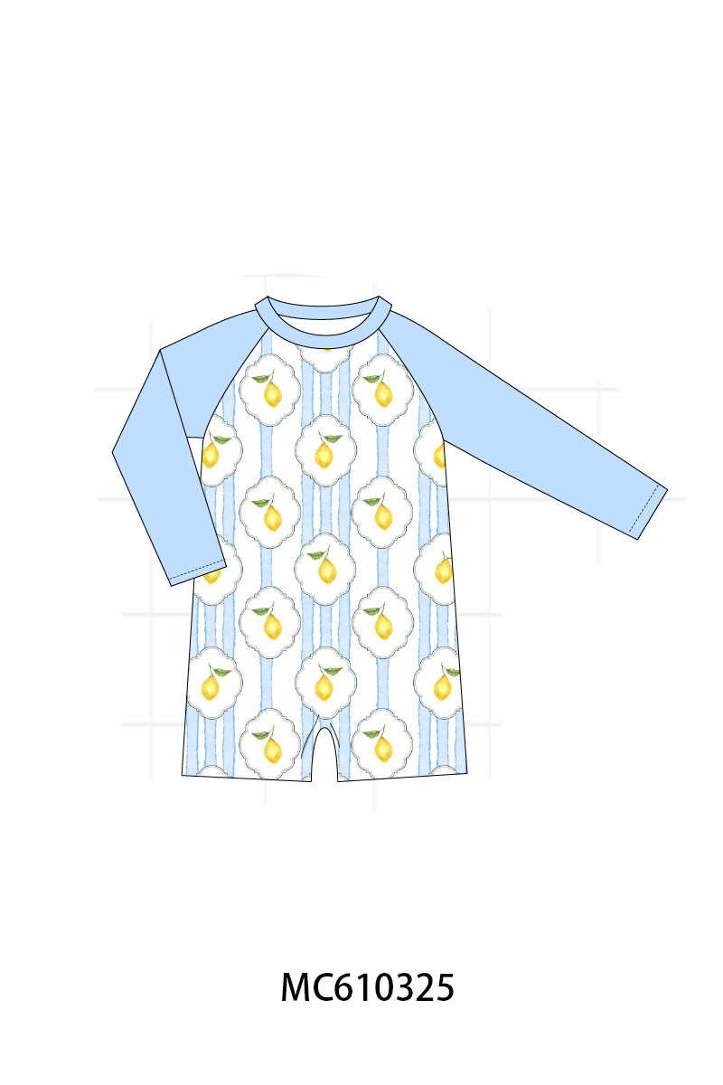 PO108 Blue lemon print stripe collection - closing 10/26 - ETA march