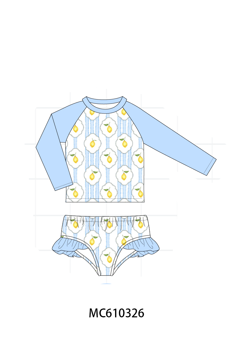 PO108 Blue lemon print stripe collection - closing 10/26 - ETA march