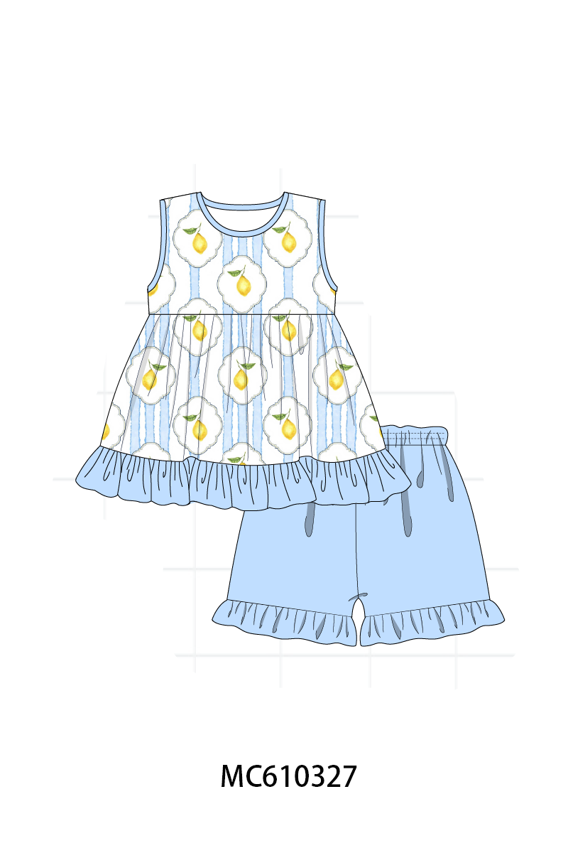 PO108 Blue lemon print stripe collection - closing 10/26 - ETA march