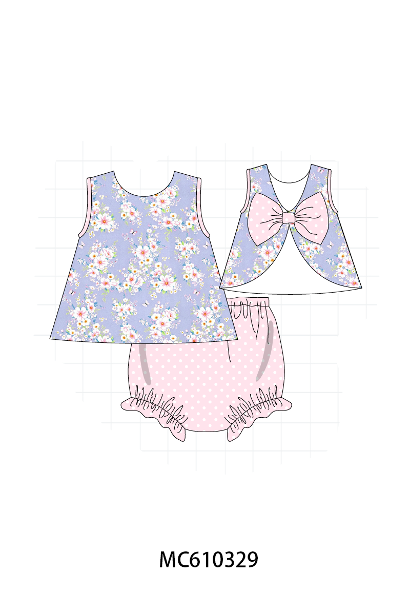 PO108 Lavender butterfly floral ruffle collection - closing 10/26 - ETA march