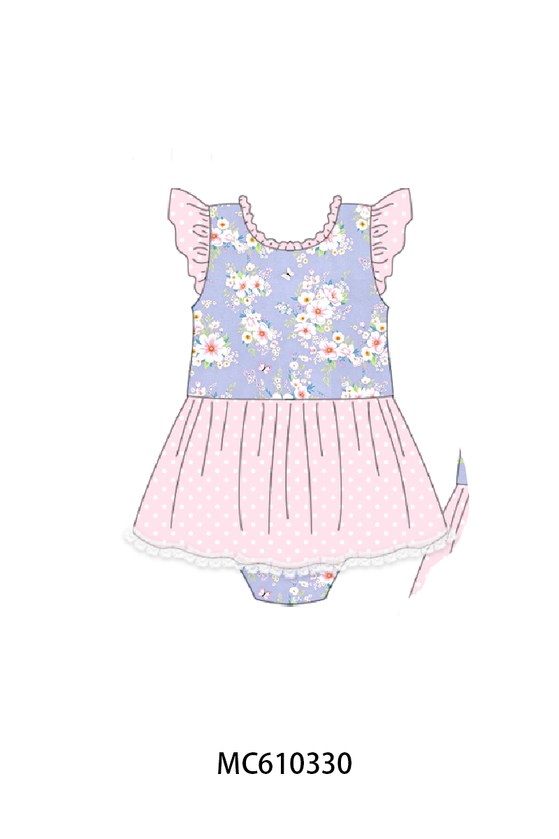 PO108 Lavender butterfly floral ruffle collection - closing 10/26 - ETA march