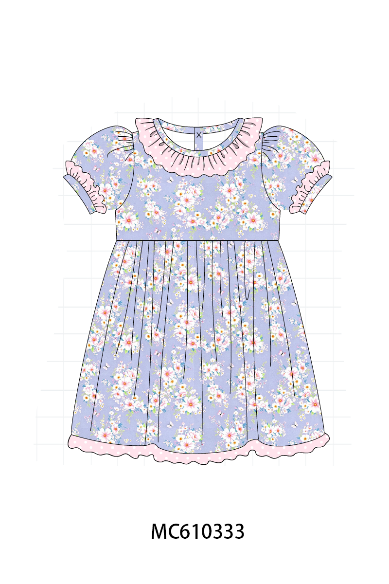 PO108 Lavender butterfly floral ruffle collection - closing 10/26 - ETA march