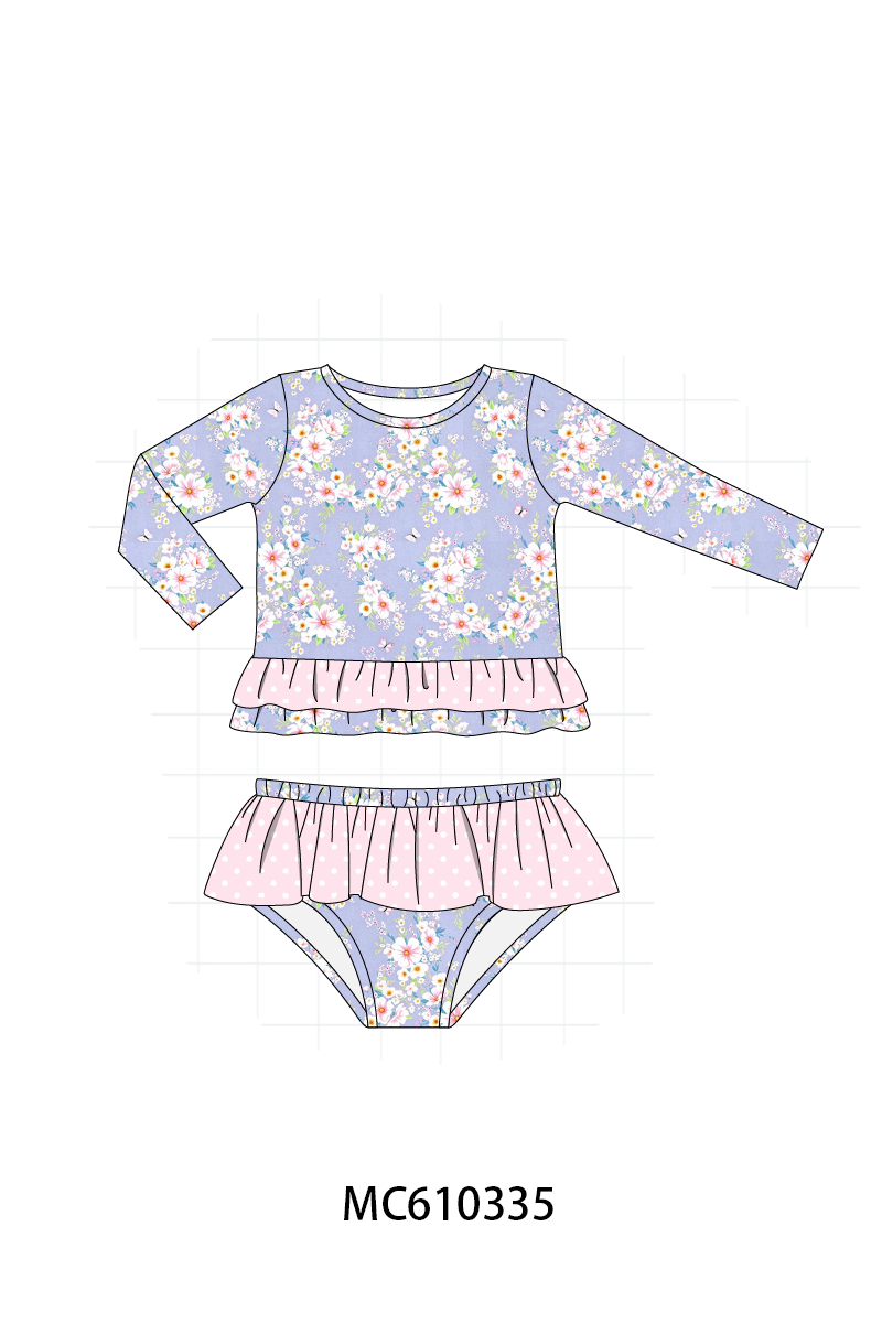 PO108 Lavender butterfly floral ruffle collection - closing 10/26 - ETA march