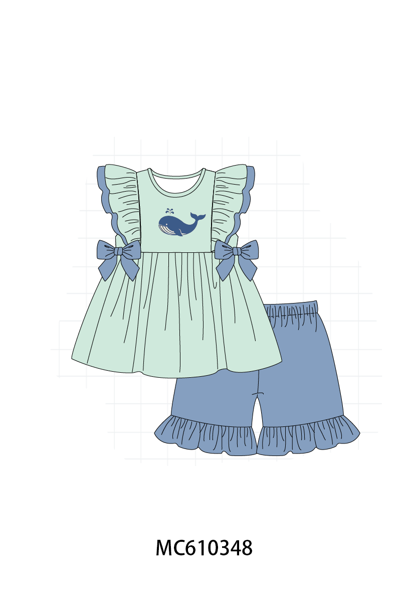 PO108 Min&blue whale embroidery collection - closing 10/26 - ETA march