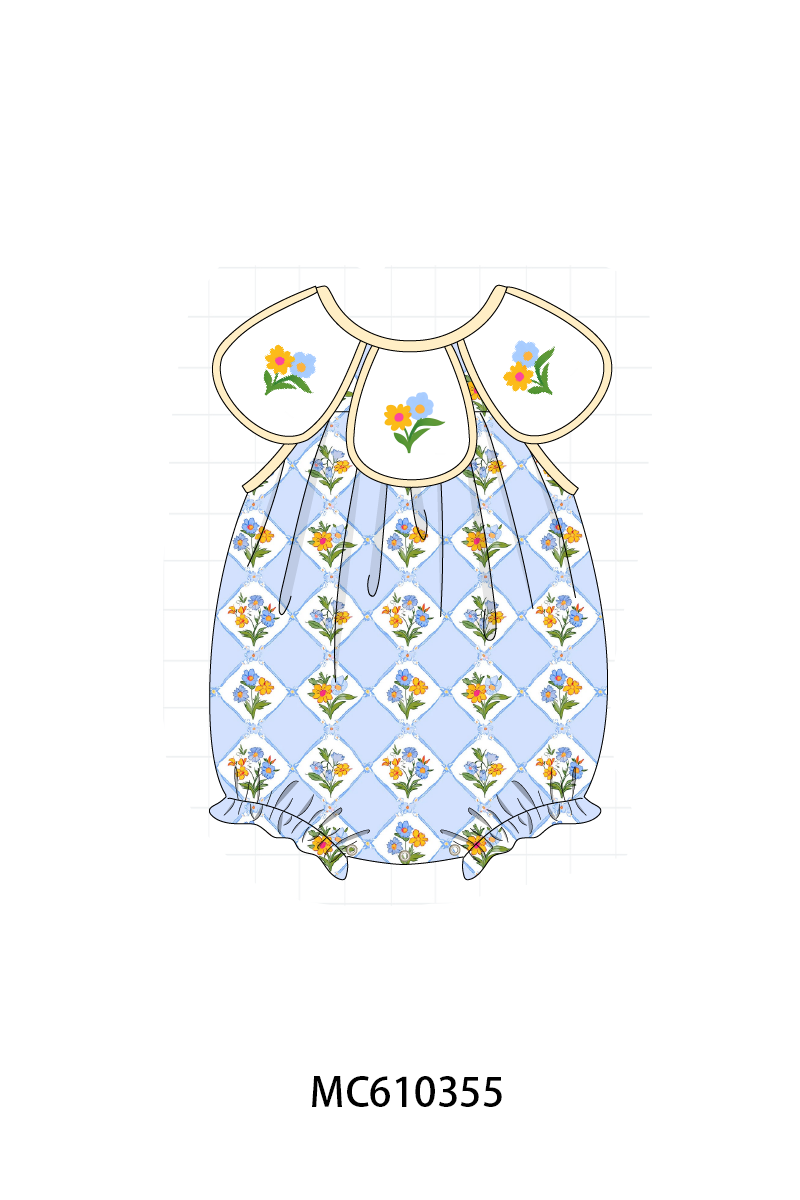 PO108 Blue floral embroidery collection - closing 10/26 - ETA march