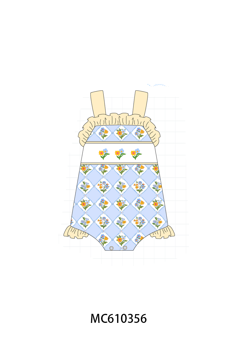 PO108 Blue floral embroidery collection - closing 10/26 - ETA march